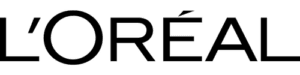 The image shows the logo of L'Oréal, featuring the brand name in bold, black, uppercase letters. The typography is modern and clean, with an accent mark above the letter "E". The background is transparent.