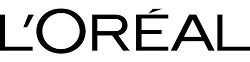 The image shows the logo of L'Oréal, featuring the brand name in bold, black, uppercase letters. The typography is modern and clean, with an accent mark above the letter "E". The background is transparent.