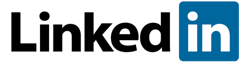 The image shows the LinkedIn logo. The logo consists of the word "Linked" in black lowercase letters, followed by a blue square with the white lowercase letters "in" inside it.