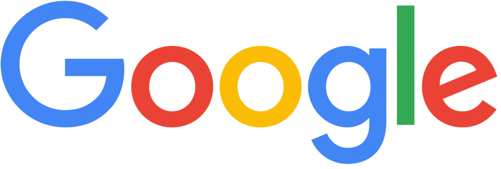 The image shows the Google logo. The word "Google" is written in a playful, colorful font with each letter differently colored: blue for "G," red for the first "o," yellow for the second "o," blue for "g," green for "l," and red for "e.